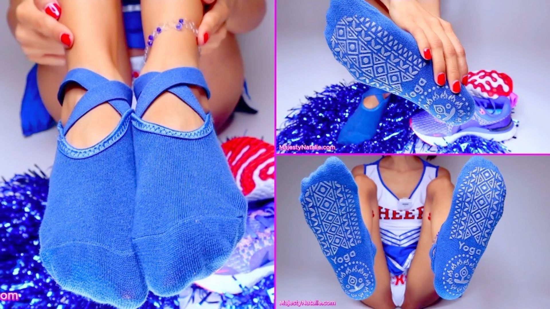 Blue Ballet Socks Tease by Majesty Natalie! KINKS