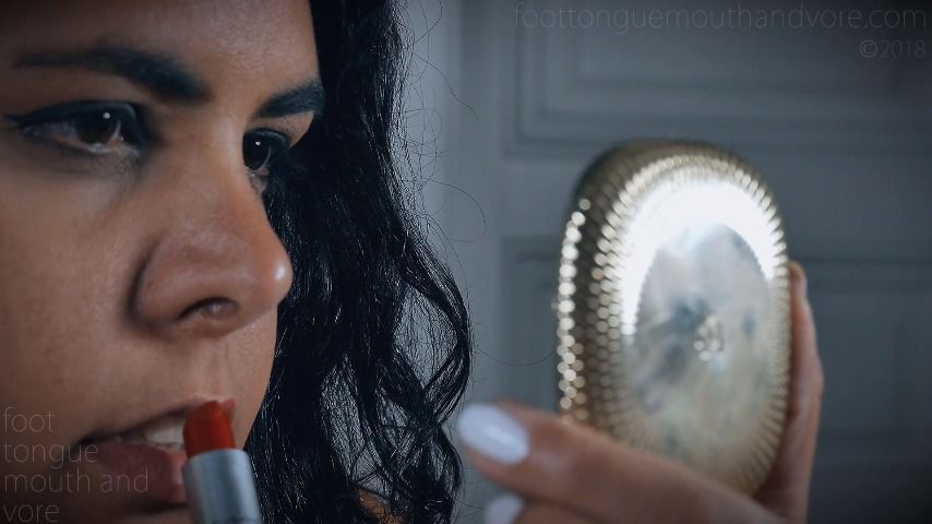 Putting On Lipstick To Eat You