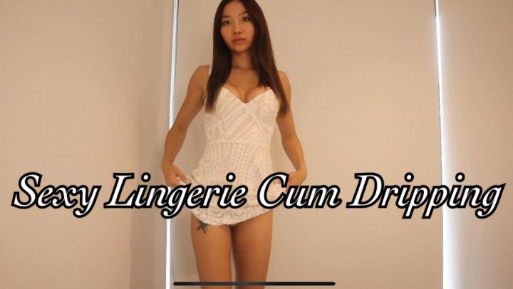 Sexy Lingerie Cum Dripping