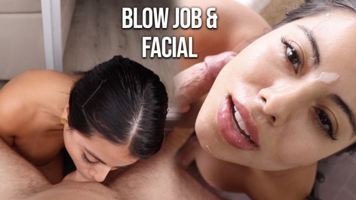 5 Min of Blow Job, Deepthroat and Facial