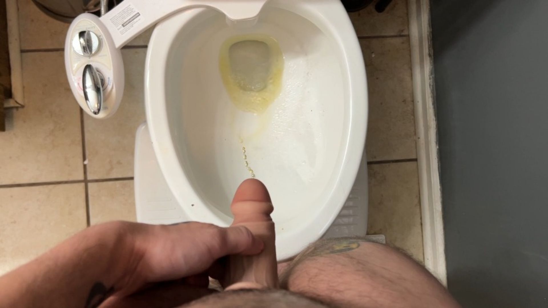 Trans Boy Pees with STP Packer POV