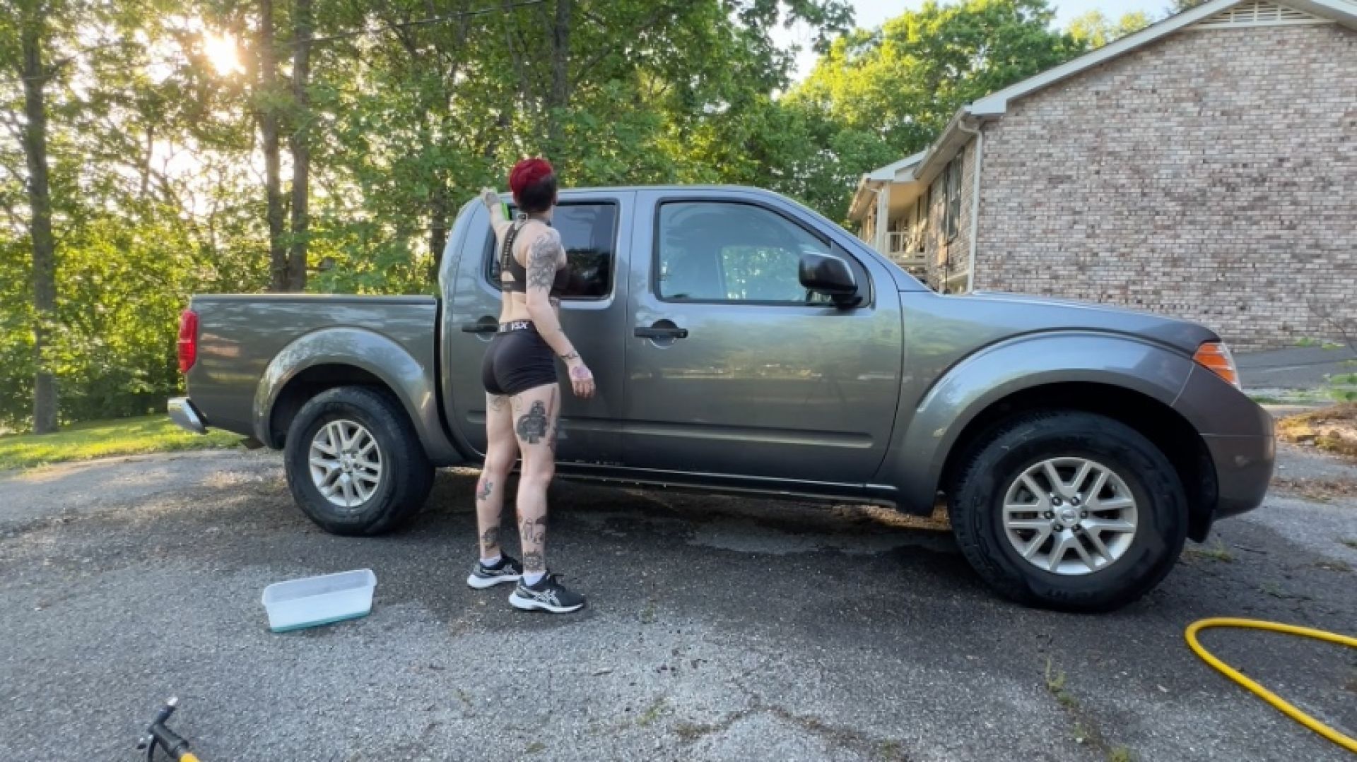 Washing My Car in My Underwear While My Neighbors Watch