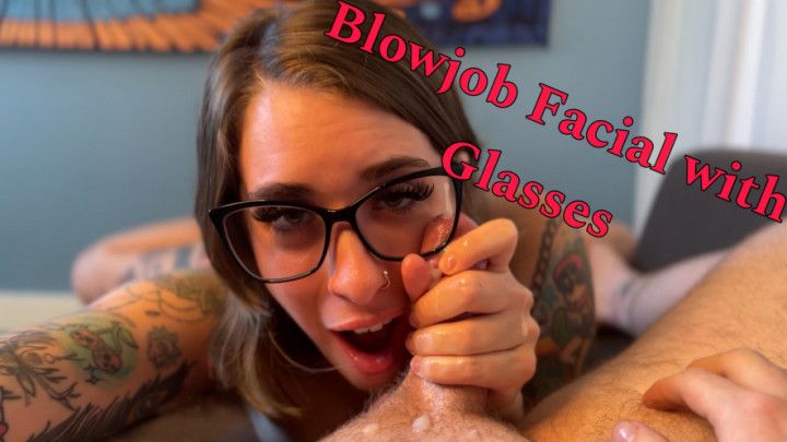 Blowjob Facial with Glasses