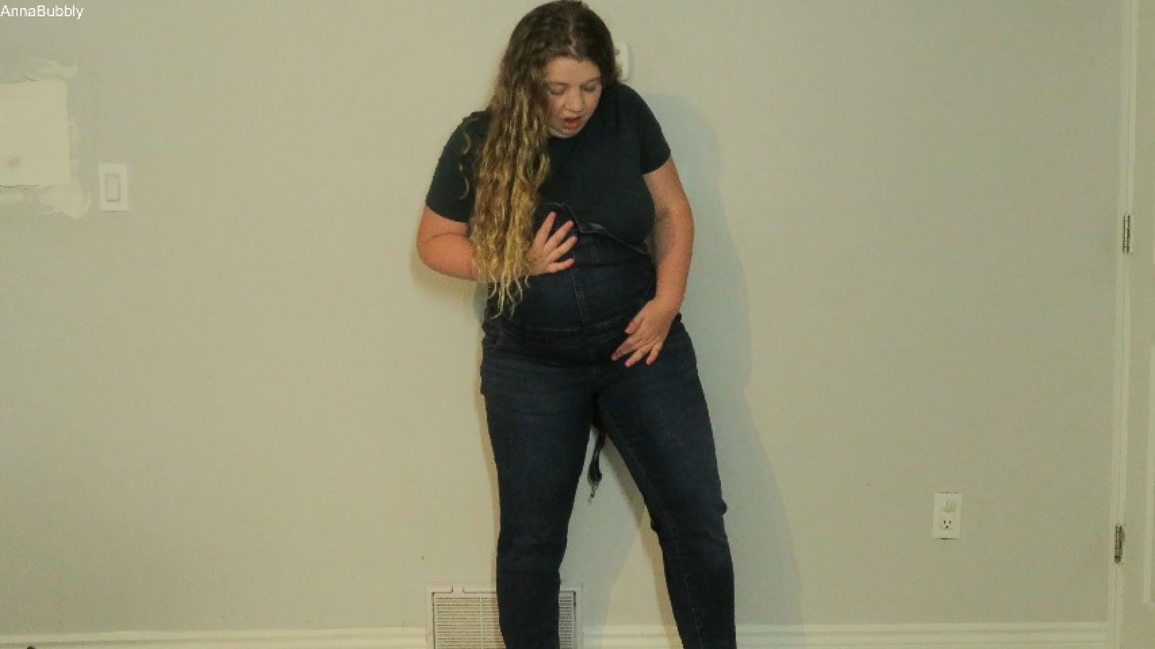 Pregnant Desperation in Overalls