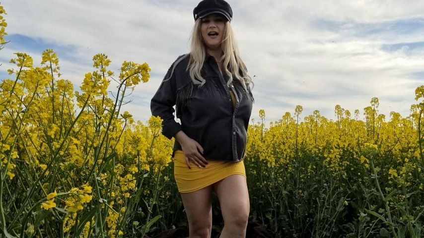 Pregnant Outside fun in Canola field  BJ