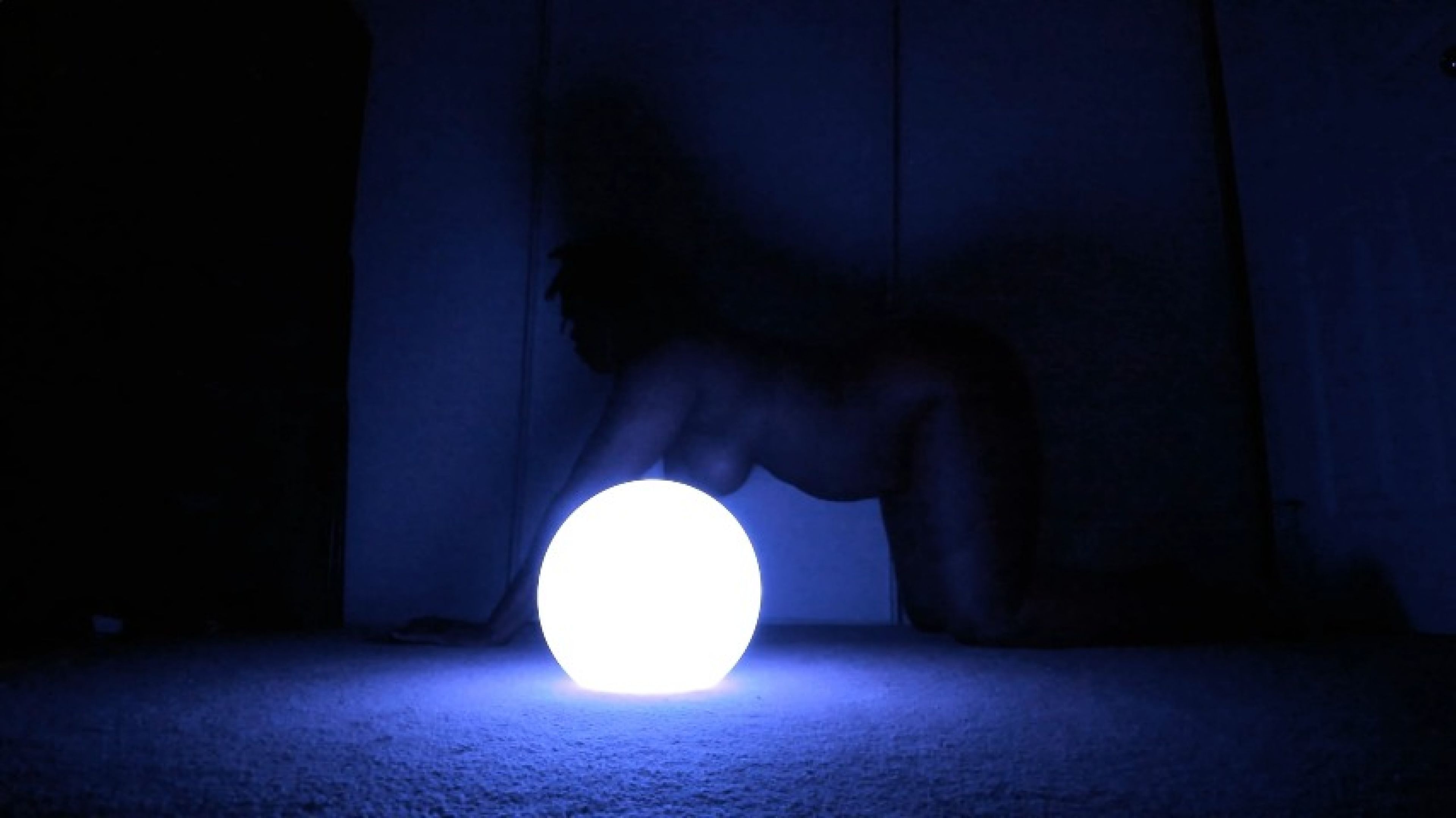 Silhouette Blue Light Erotic Dance