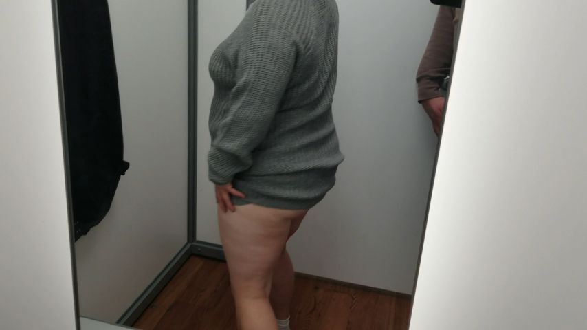 Sexy BBW in a Store's Dressing Room