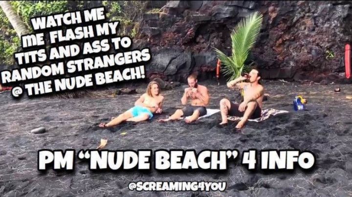 PUBLIC NUDE BEACH - FLASH 3 GUYS