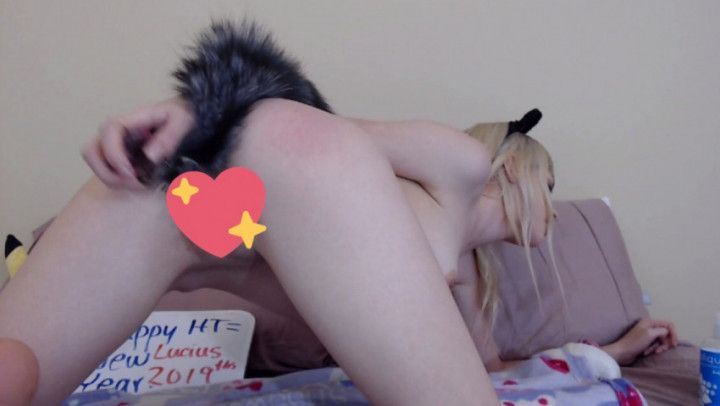 First Cum of year 2019 Foxtail Squirting