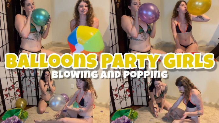 Blowing and Popping Balloons ft Destiny