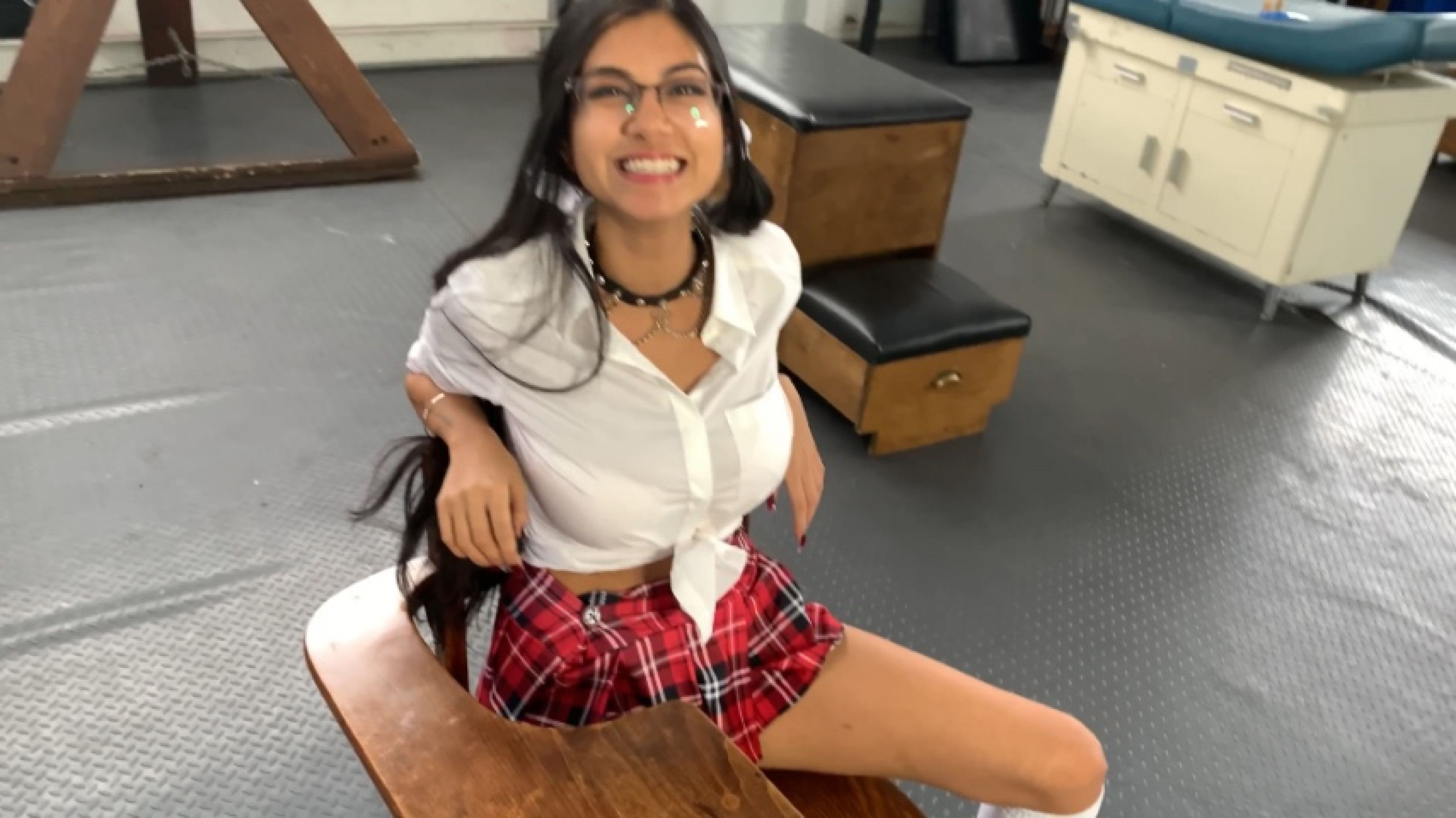 Naughty schoolgirl gets schooled