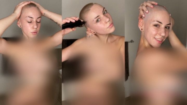 Shaving Head Then Rubbing With Oil