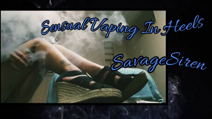 Sensual Vaping In Heels