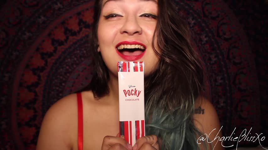 Yummy Pocky With Red Lipstick