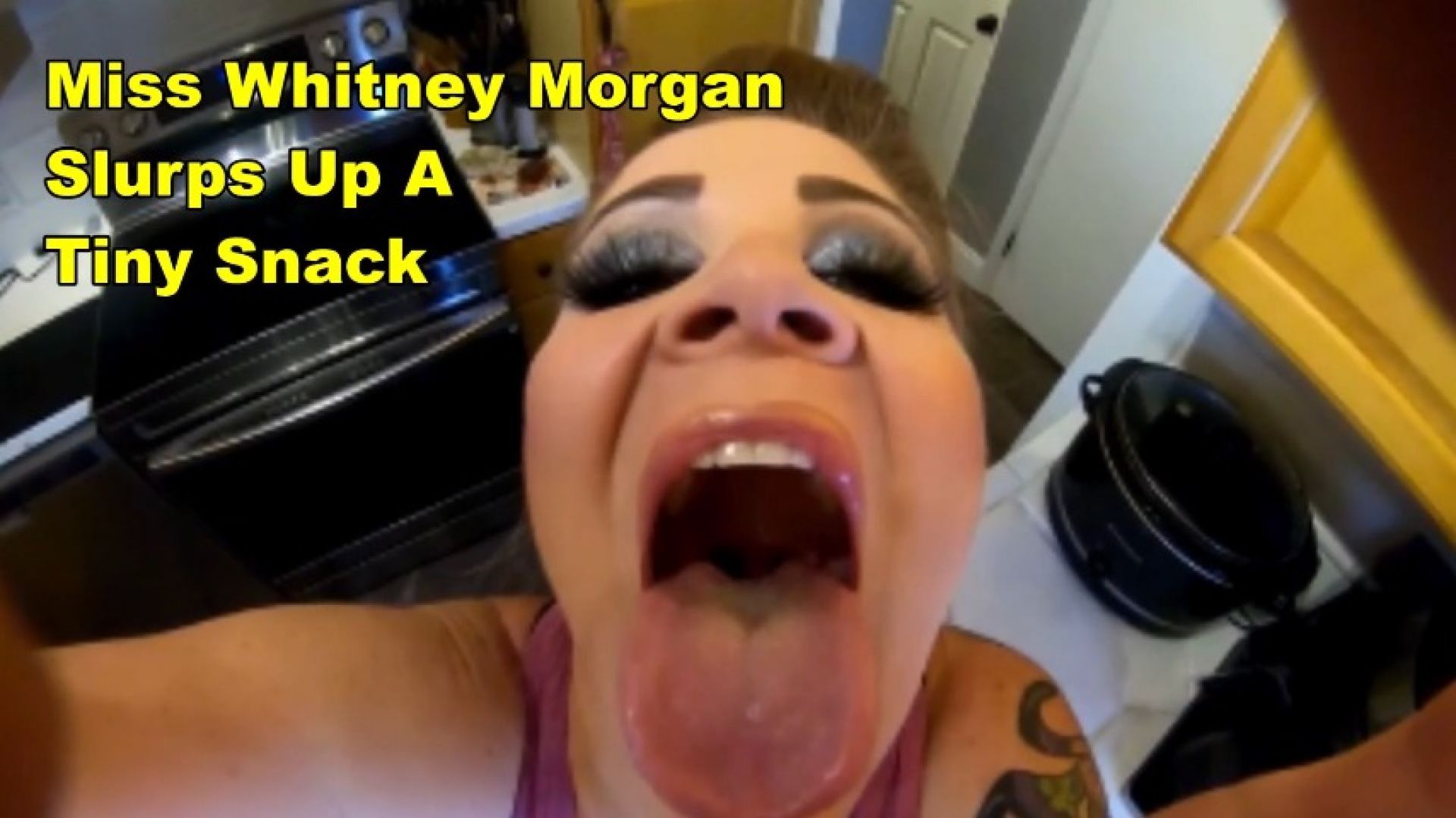 Miss Whitney Morgan Slurps Up A Tiny Snack