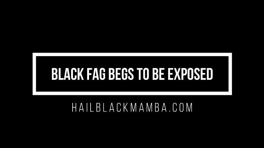 Cam Show: Black Fag Begs To Be Exposed