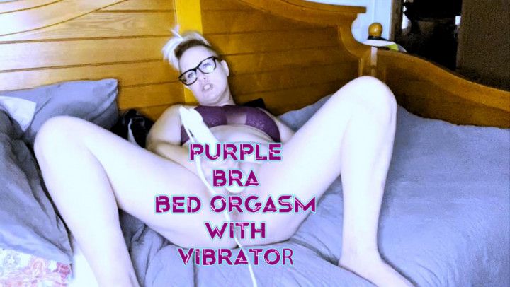 Purple Bra Orgasm Bed Hitachi Vibrator