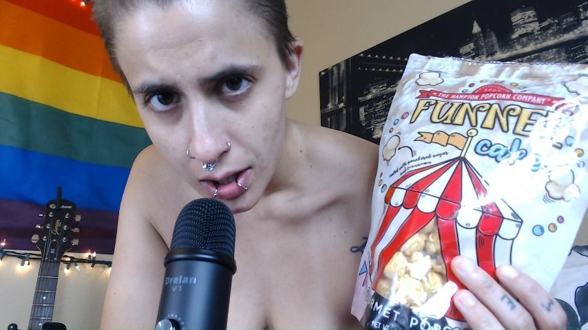 ASMR Funnel Cake Flavored Popcorn