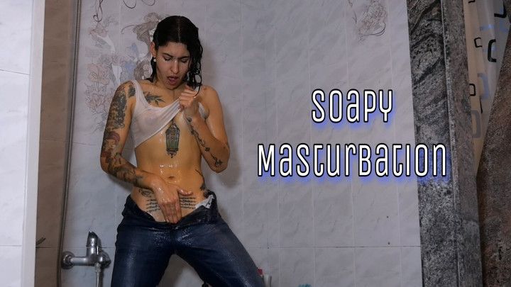 Soapy Masturbation in the Shower