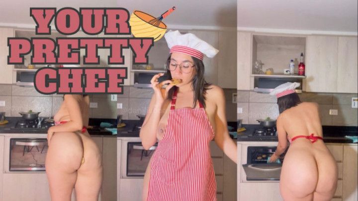 Your pretty chef- nauthy eating cookies