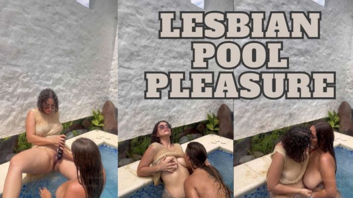 Lesbian pool pleasure