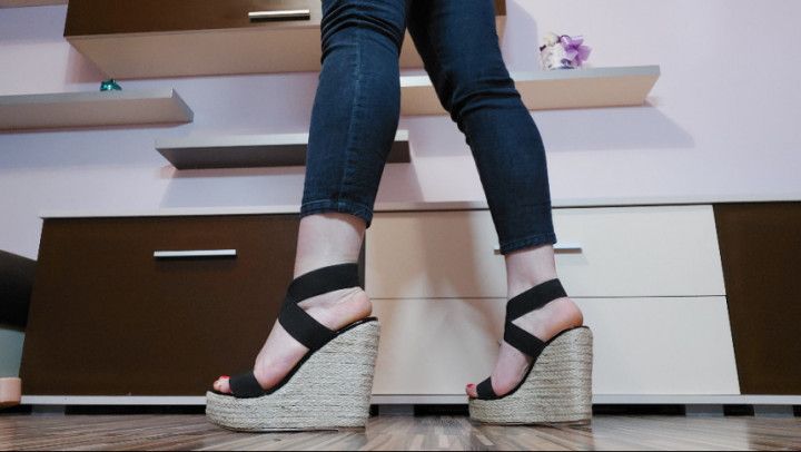 Edging for new wedge sandals