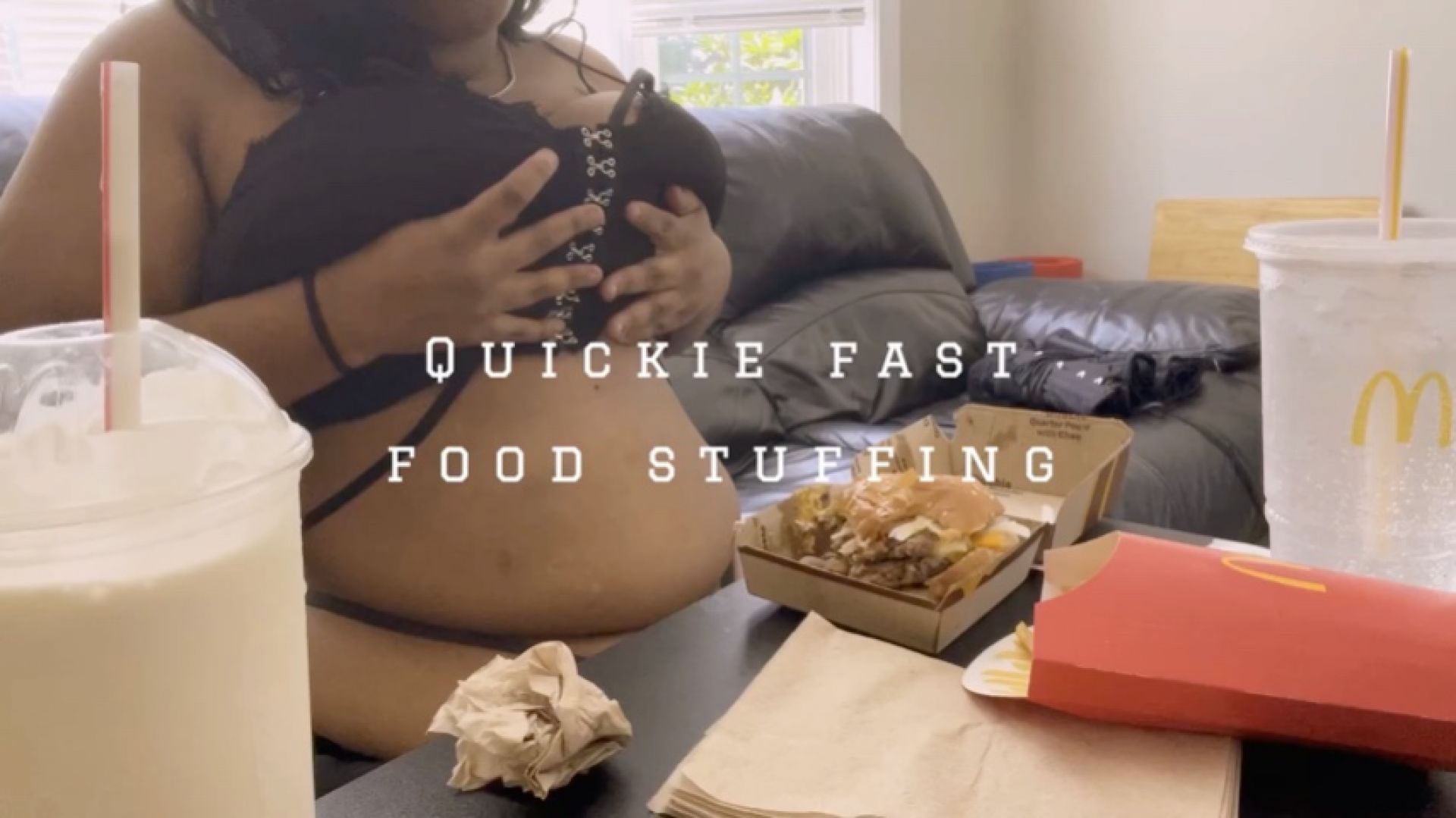 Quicky Fast Food Stuffing / Femdom Feedee