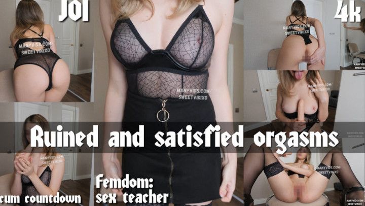 Femdom teacher: JOI and ruined orgasms