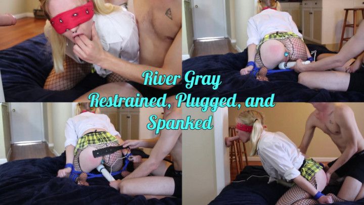 Restrained, Plugged, and Spanked