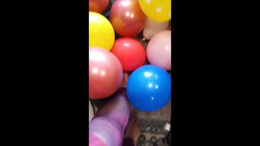 BBW Walking Through Balloons