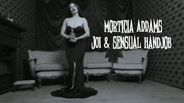 Morticia Addams JOI with sensual handjob