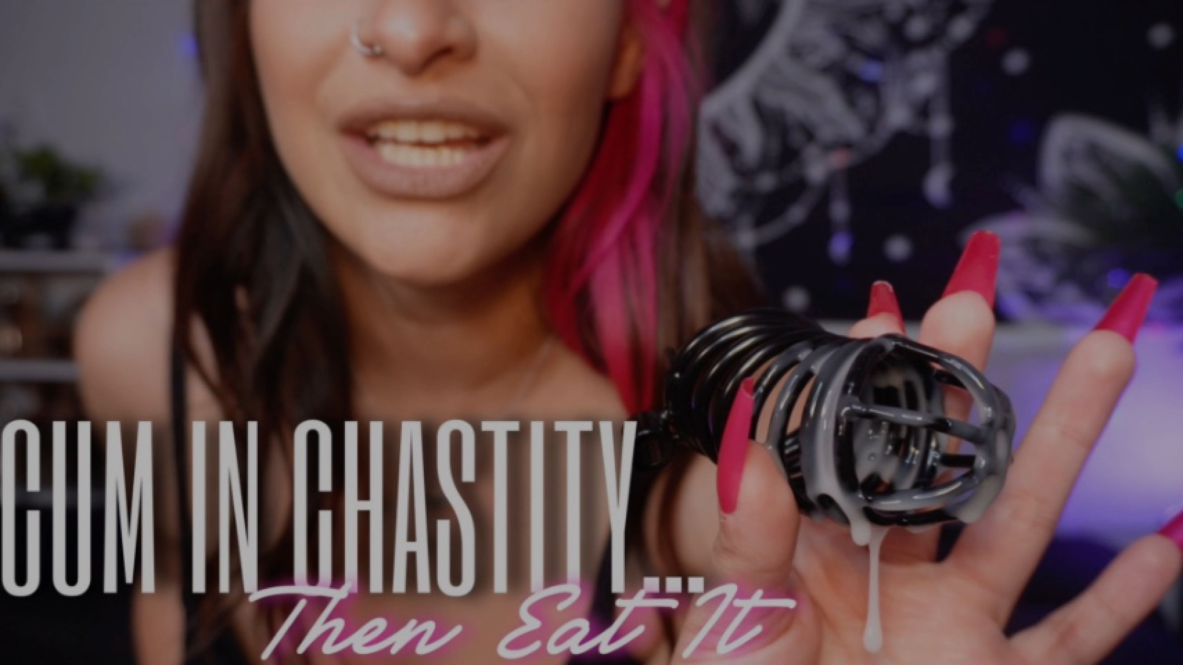 Cum in Chastity...Then Eat It