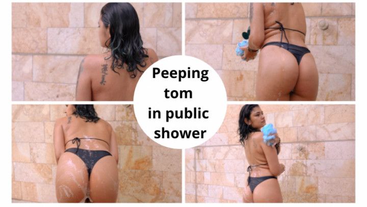 I got spied while i took a shower in public after the pool