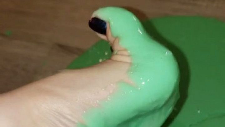 Feet in Homemade slime 1