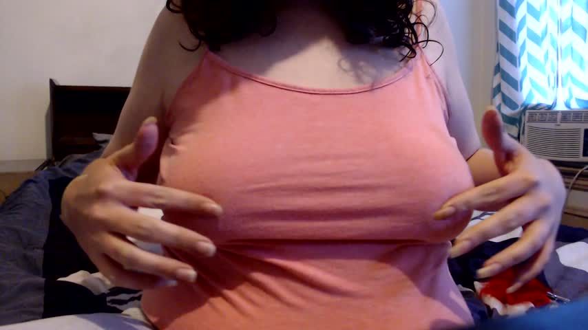 Pregnant sensitive nipple tease