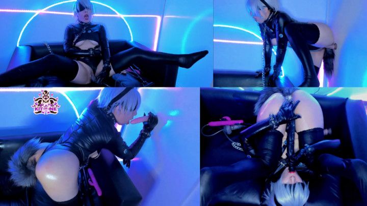 2B Gantz:Fox Tail Plug, Spanking &amp; DP