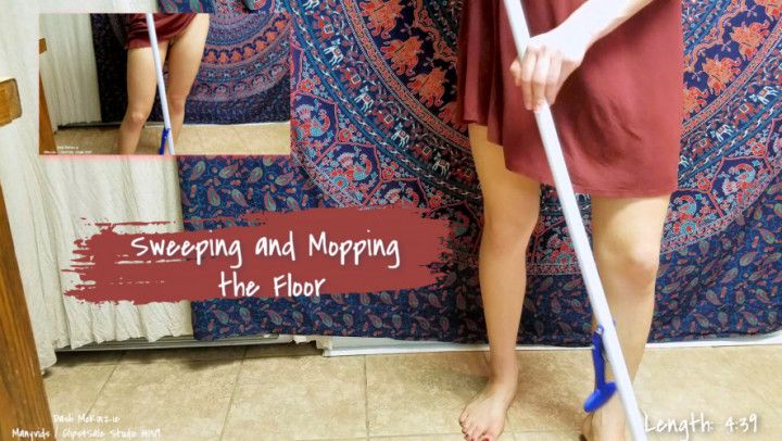 Sweeping and Mopping the Kitchen