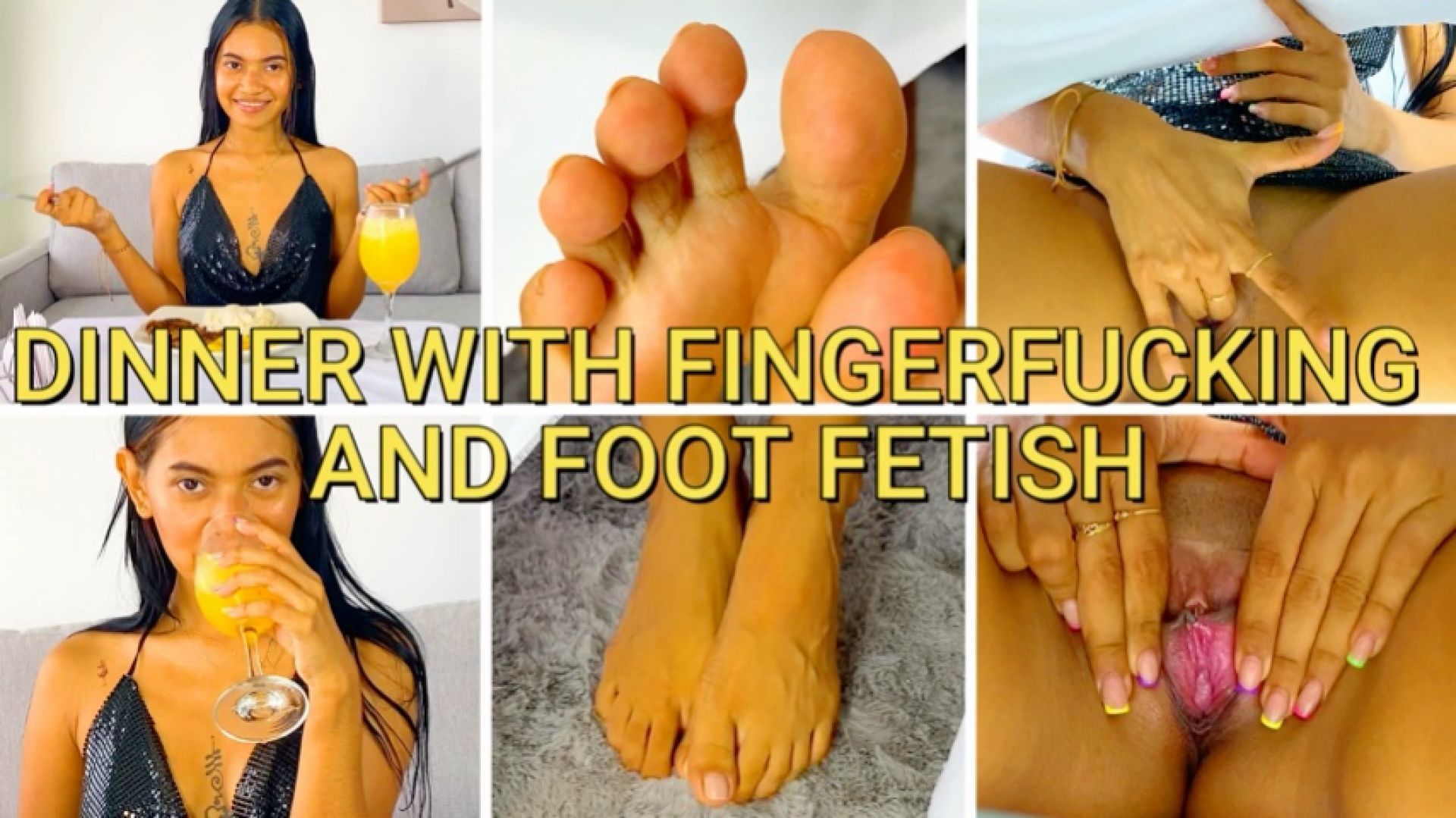 DINNER WITH FINGERFUCKKING AND FOOT FETISH