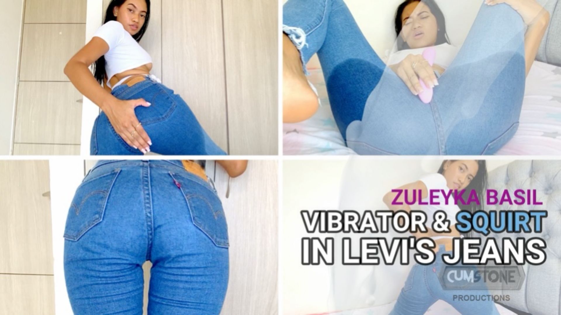 VIBRATOR AND SQUIRT IN LEVIS JEANS