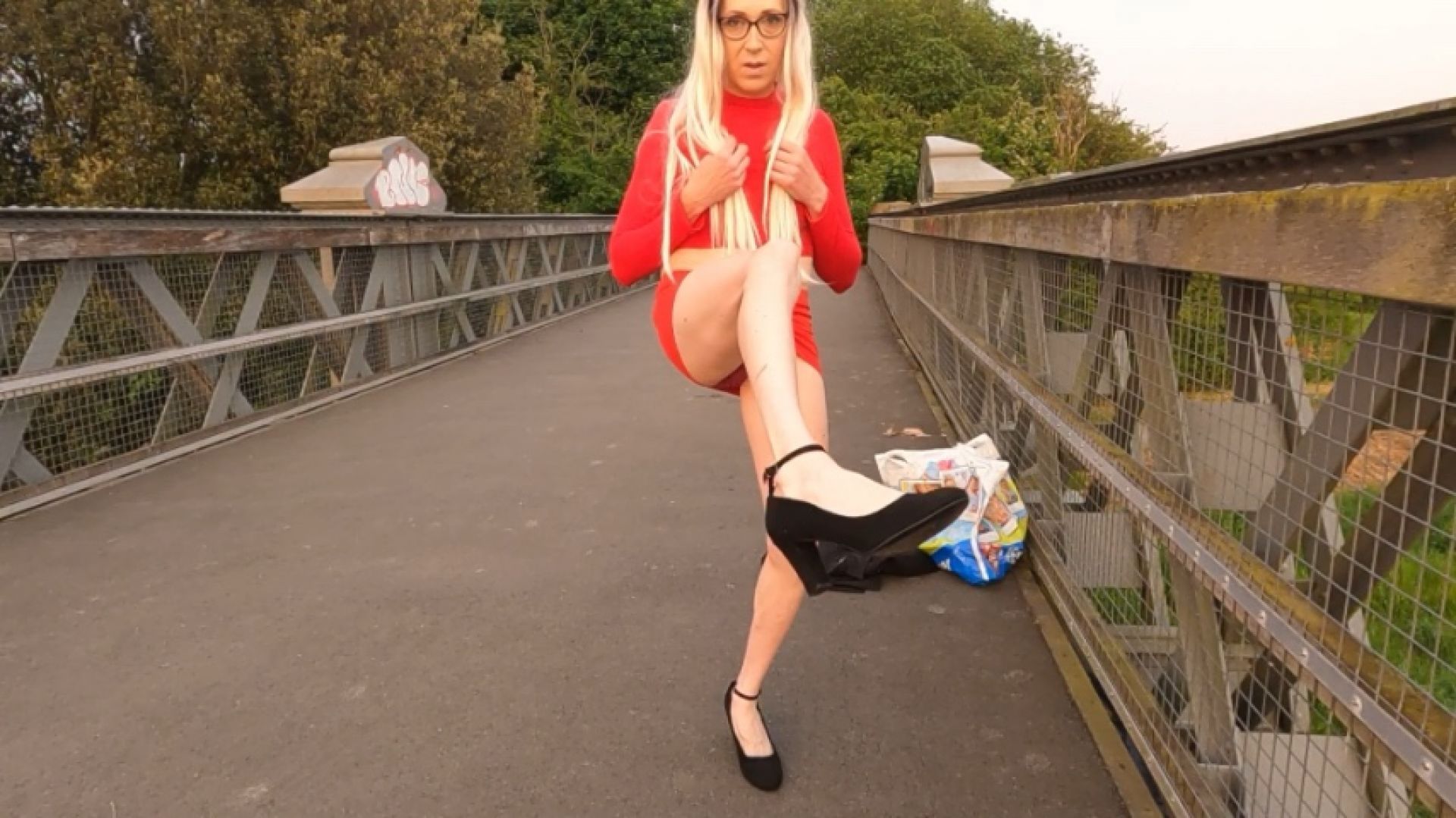 Flashing in my new heels