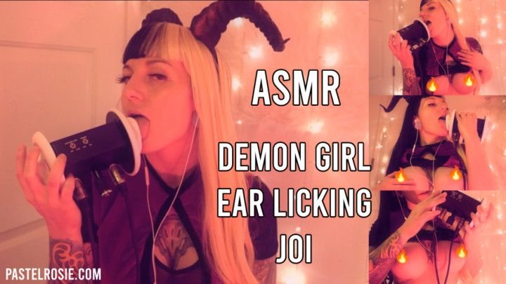 ASMR Demon Girl Ear Licking JOI