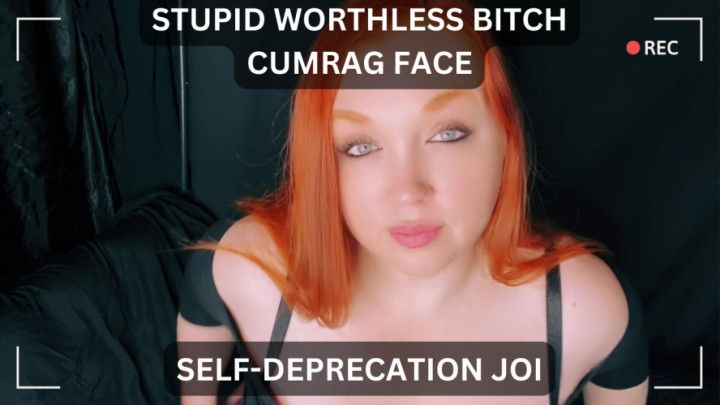 Stupid Worthless Bitch Wants to be Your Cum Rag