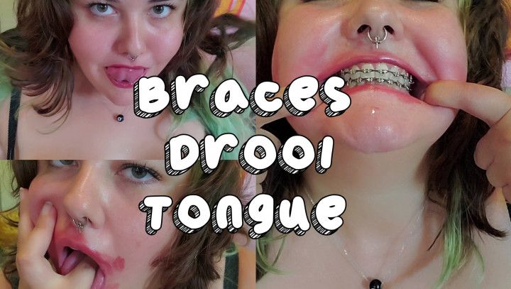 BRACES Fetish: Spit Toungue Messy Lipstick