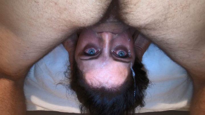 Face Fucked Upside Down &amp; Cum in Throat