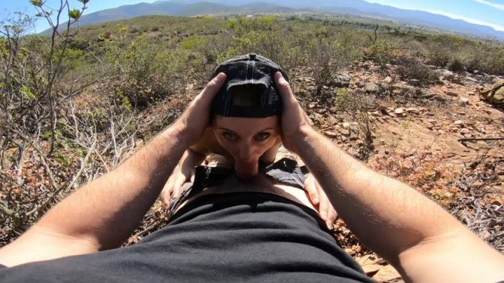 Hill Top Hike Blowjob Cum in Throat