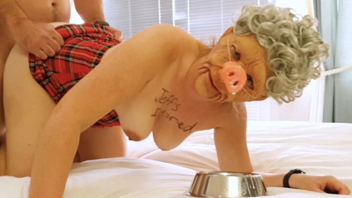 Fucking Grandma with Pig Nose