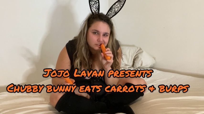 Chubby bunny eats carrots &amp; smelly burps