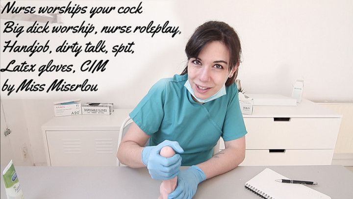 Nurse worships your huge cock - hj, bj