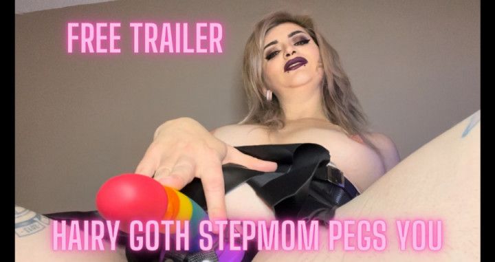 Free Trailer Hairy Goth Stepmom Dominates and Pegs You