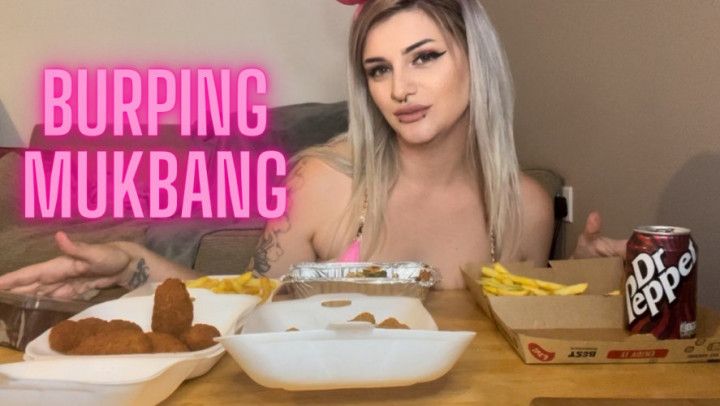 PVC Bunny Girl Burps and Gets Bloated Filming Mukbang